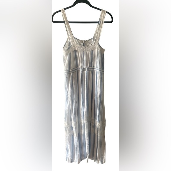 LoveShackFancy Dress M Eve Striped Maxi Prairie Dress $295 - Picture 11 of 13